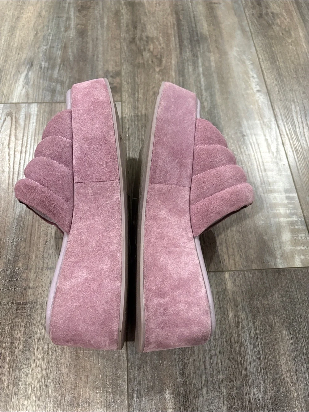 Free People Almost Paradise Violet Suede Platforms Size 38.5